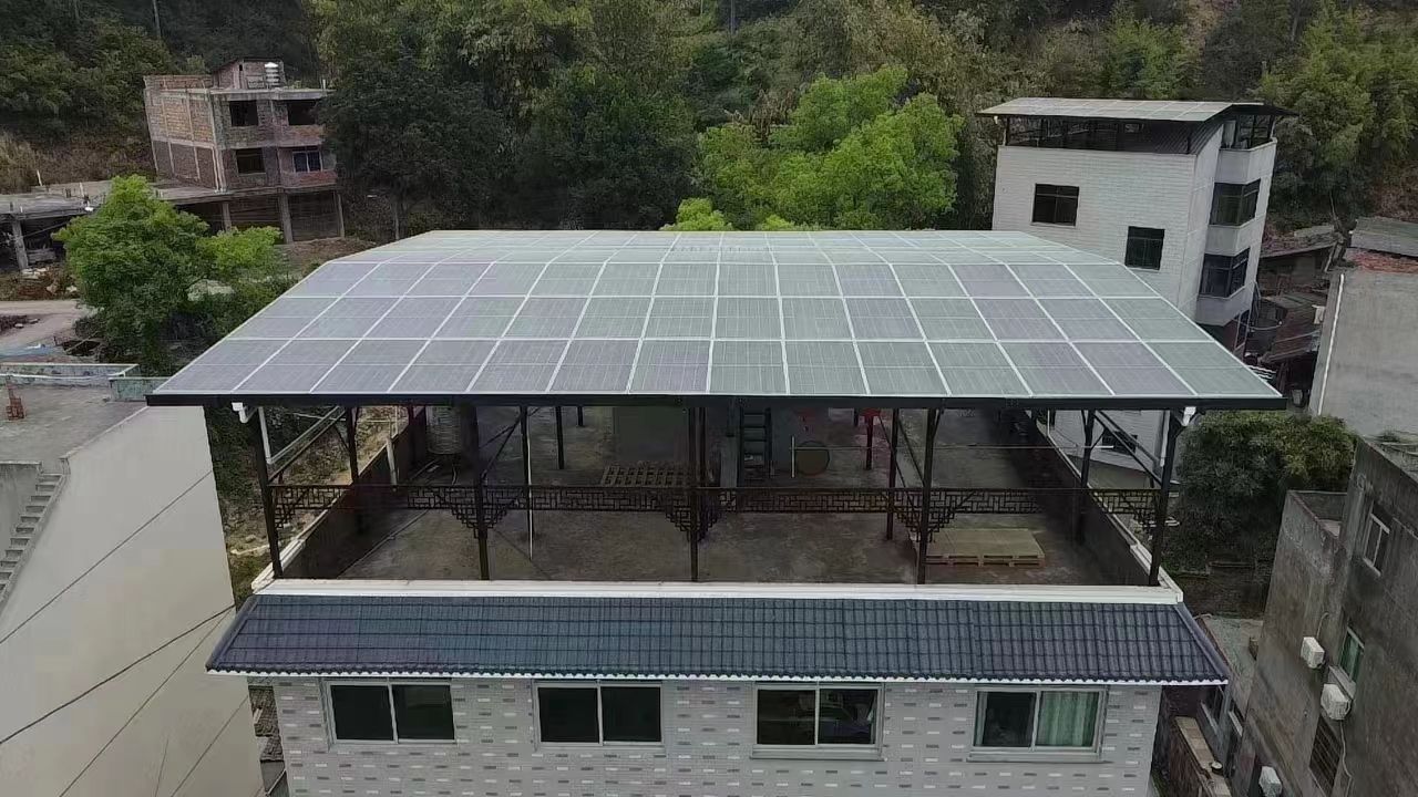 建湖15kw+10kwh自建别墅家庭光伏储能系统